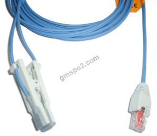 RJ12-6P6C کنیکٹر کے ساتھ Palco ہم آہنگ دوبارہ قابل استعمال جانوروں کی زبان کلپ Spo2 سینسر