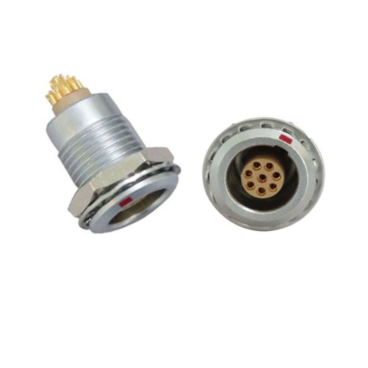 FGG EGG 1B Series 308 Push-Pull Metal Straight Plug/ Fixed Socket Connector