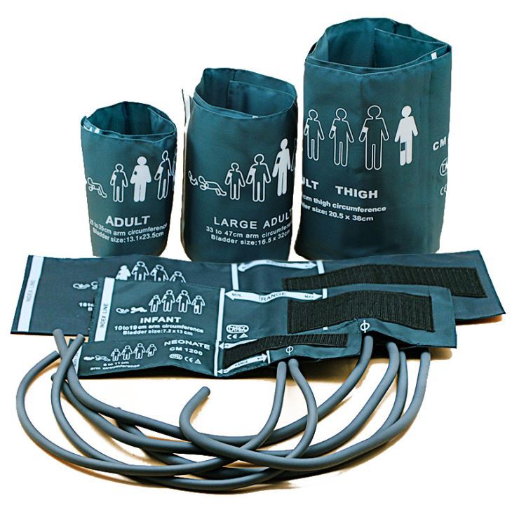 گیس بیک کے ساتھ نیونیٹ، بچے، بچے، بالغ، THIGH بلڈ پریشر کف