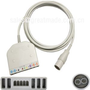 لوہیمیر 98.060.120 / ایک کثیر پیرامیٹر ٹرنک کیبل کے ساتھ استعمال کریں (آئی بی پی * 2، درجہ حرارت * 2، 5-لیڈ ای سی جی، سپو 2)